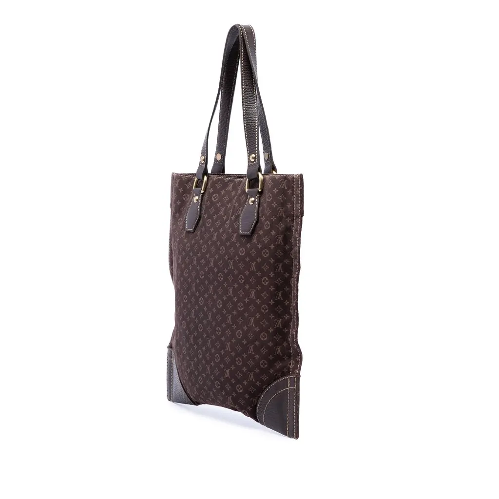 Louis Vuitton Monogram Mini Lin Cabas Tanger Brown Very good - Back View