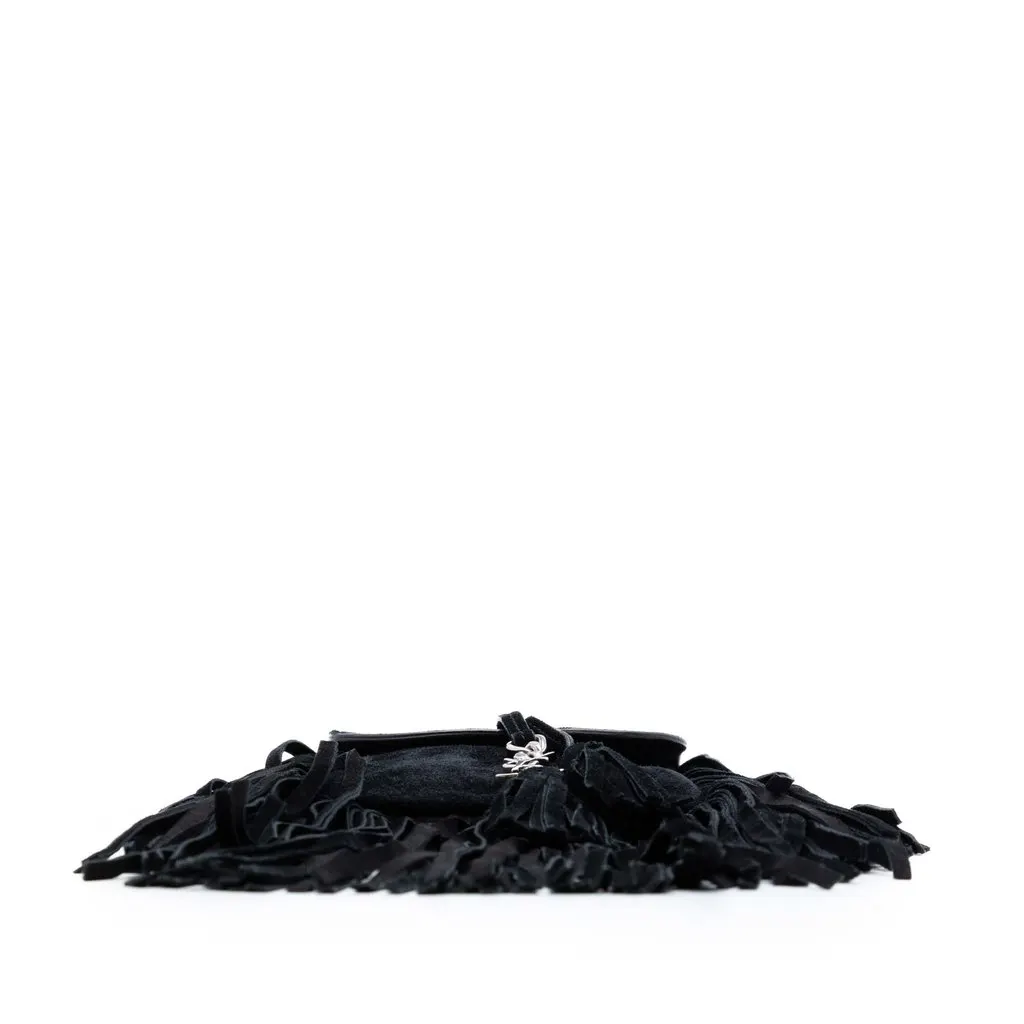 Saint Laurent Toy Suede Anita Fringed Crossbody Black Leather Very good - Inside View