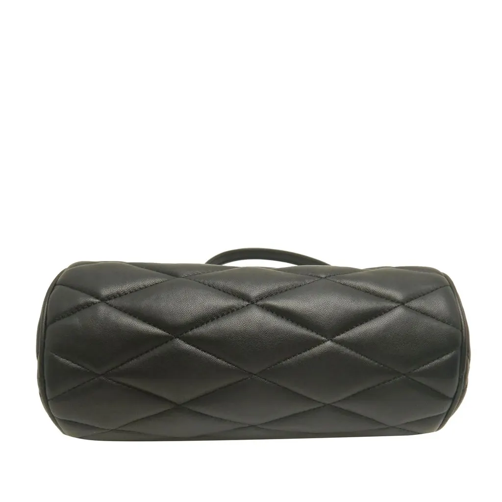 Saint Laurent Mini Quilted Lambskin Sade Tube Bag Black Leather Very good - Model View