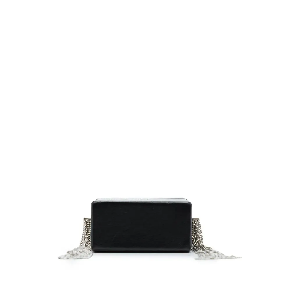 Saint Laurent Mini Lambskin Smoking Box Crossbody Black Leather Very good - Inside View