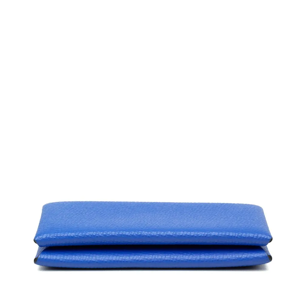 Hermès Epsom Calvi Card Holder Blue Leather Very good - Inside View
