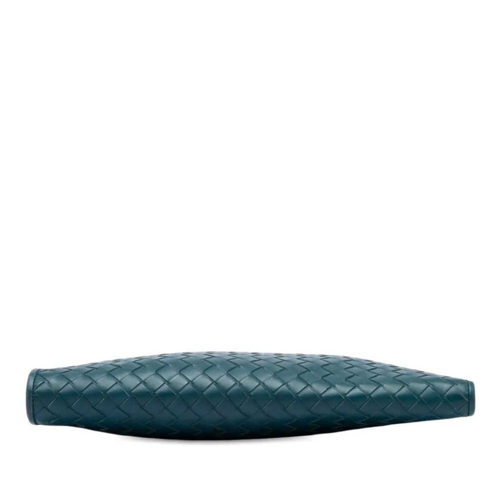 Bottega Veneta Nappa Intrecciato Clutch Blue Leather Very good - Inside View