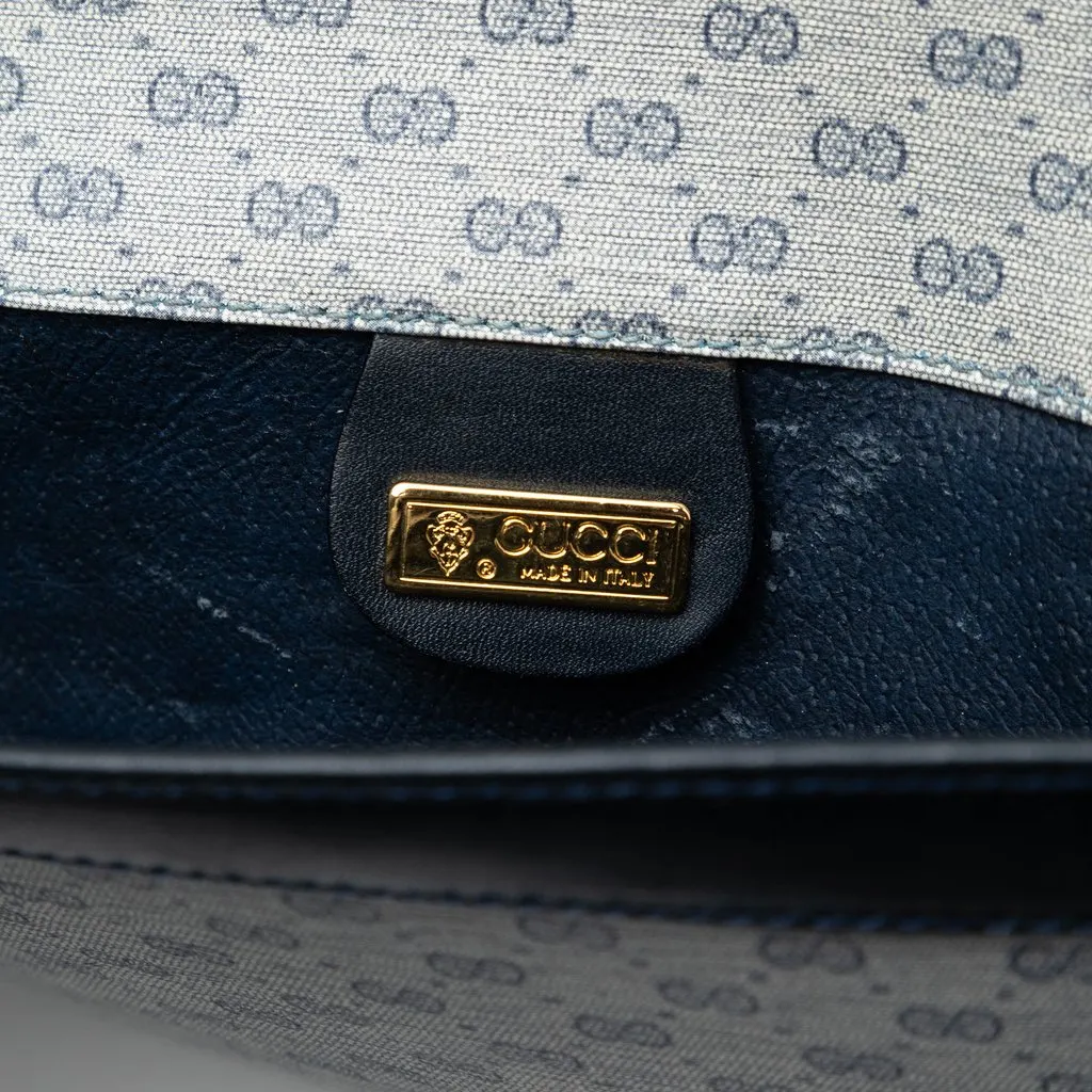 Gucci Micro GG Supreme Clutch Silver Canvas Very good - Box View