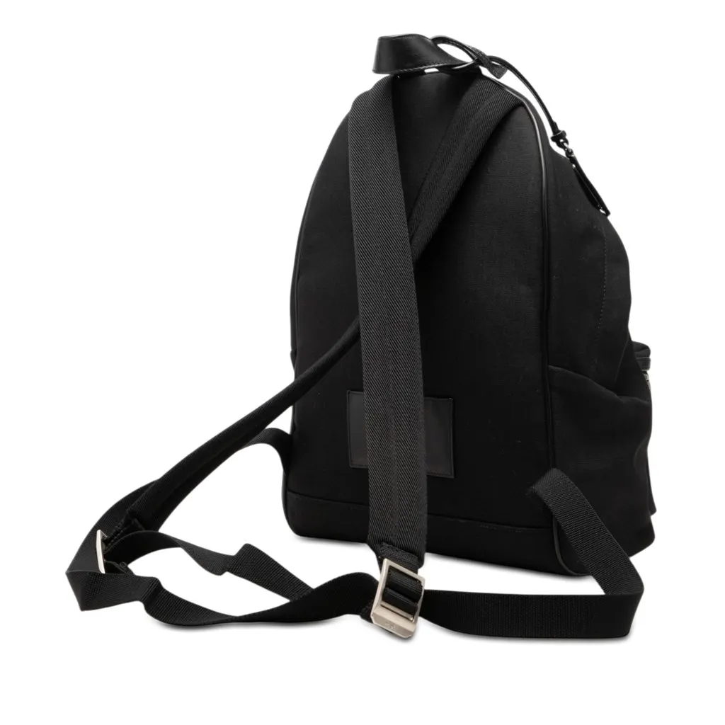 Saint Laurent Canvas City Backpack Black Very good - Back View