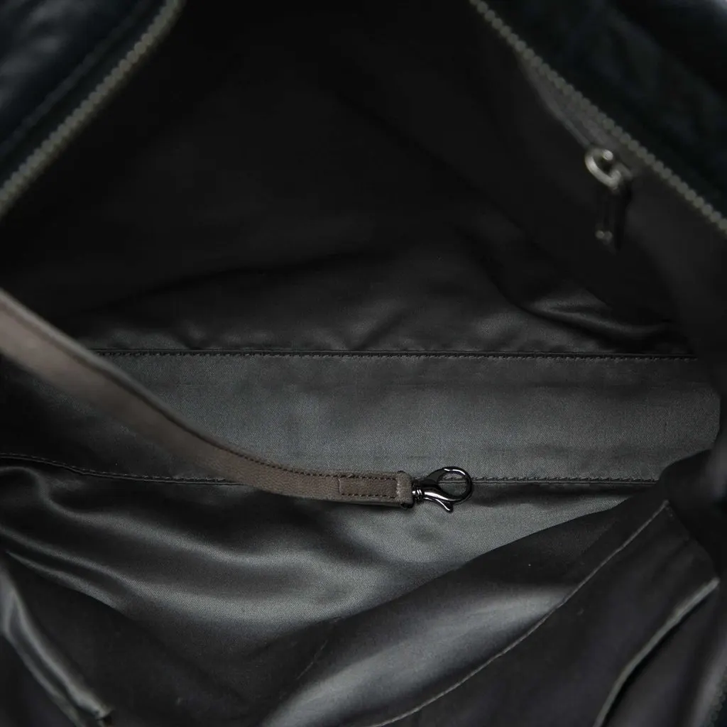 Chanel Quilted Lambskin North South Sharpei Shopping Tote Black Leather Very good - Model View