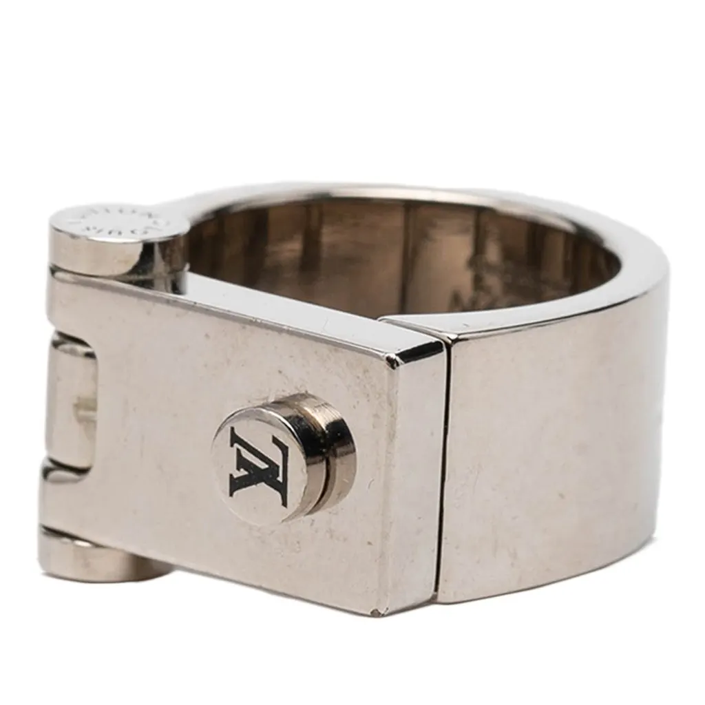 Louis Vuitton Brass Hinge Lock Ring Silver Metal Very good - Back View