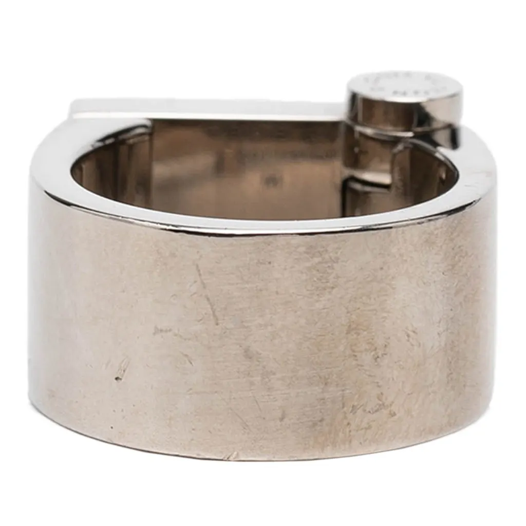 Louis Vuitton Brass Hinge Lock Ring Silver Metal Very good - Inside View