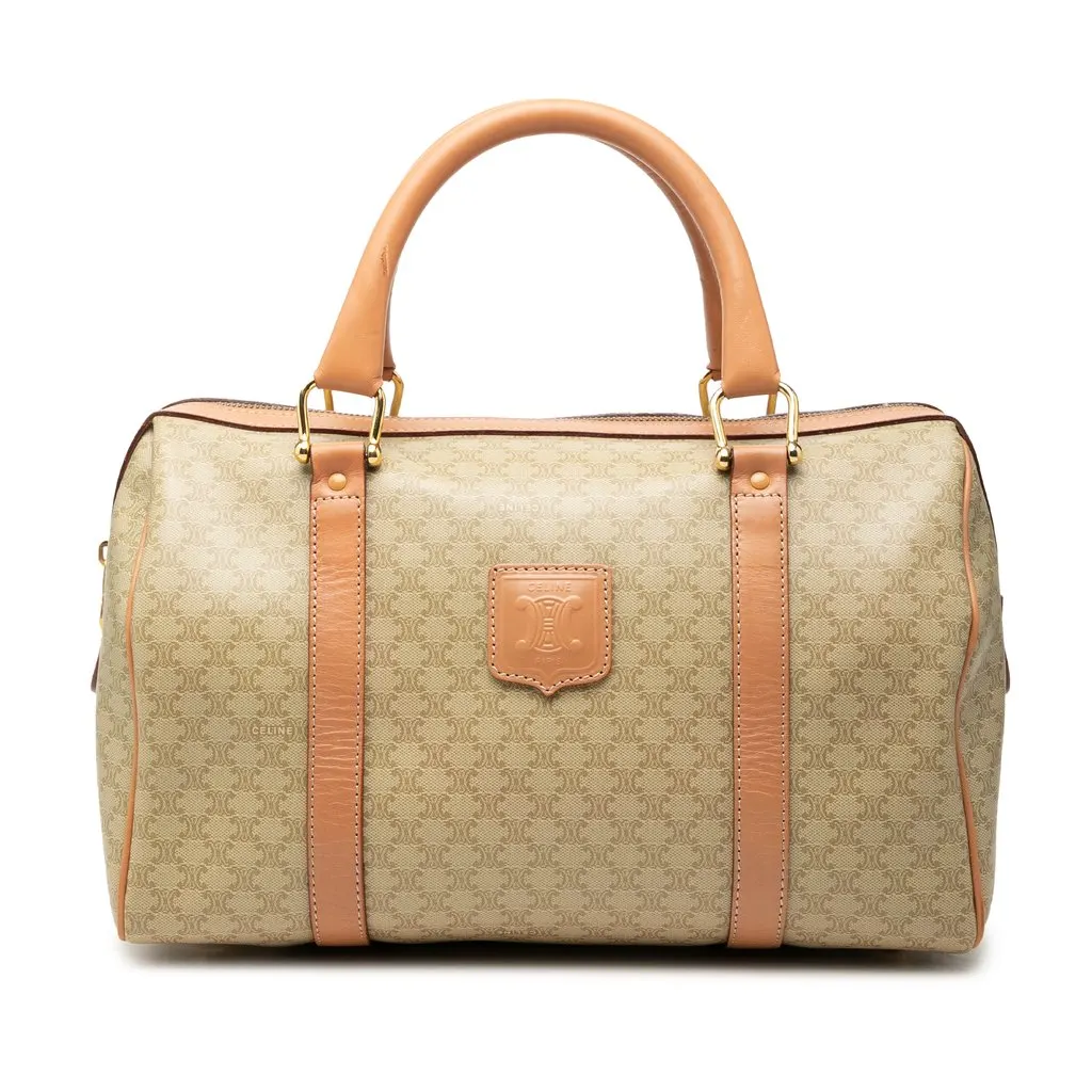 Celine Macadam Coated Canvas Boston Bag