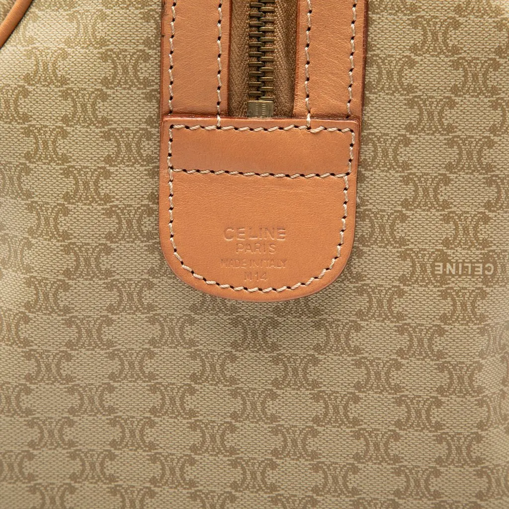 Celine Macadam Coated Canvas Boston Bag Beige Very good - Box View