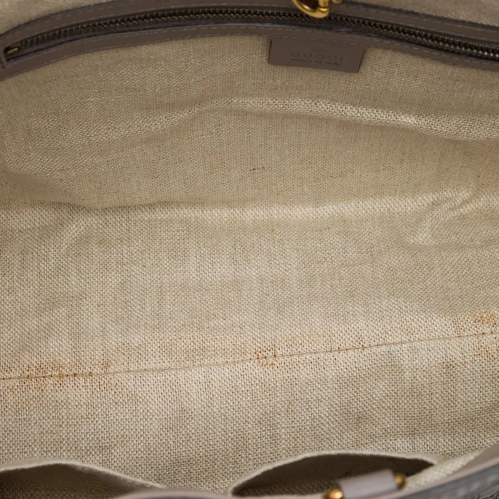Gucci Large Microguccissima Brogue Duilio Tote Brown Leather Very good - Model View