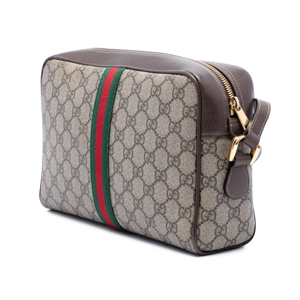 Gucci GG Supreme Ophidia Crossbody Beige Canvas Very good - Back View