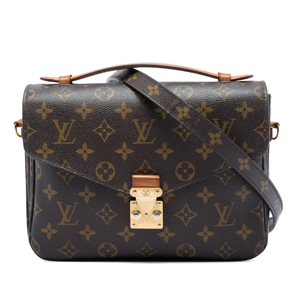Louis Vuitton Monogram Pochette Metis Brown Very good - Front View