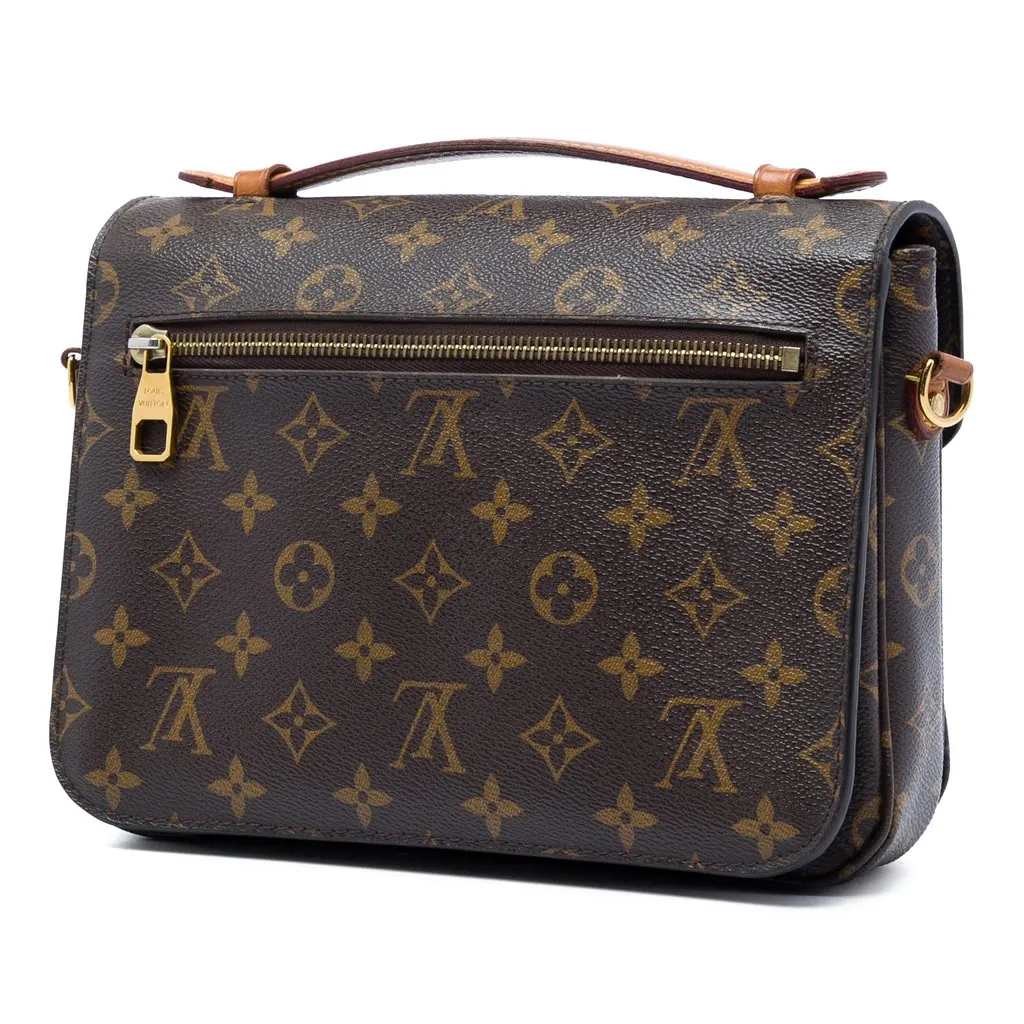 Louis Vuitton Monogram Pochette Metis Brown Very good - Back View