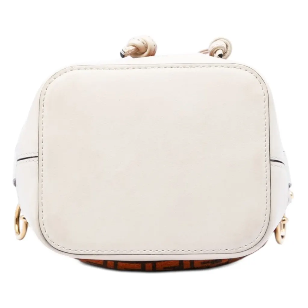 Fendi Mini Zucca Suede Mon Tresor Bucket Bag Orange Leather Very good - Inside View