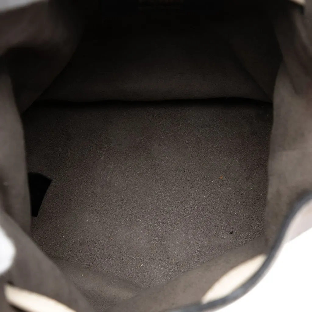 Fendi Mini Zucca Suede Mon Tresor Bucket Bag Orange Leather Very good - Model View
