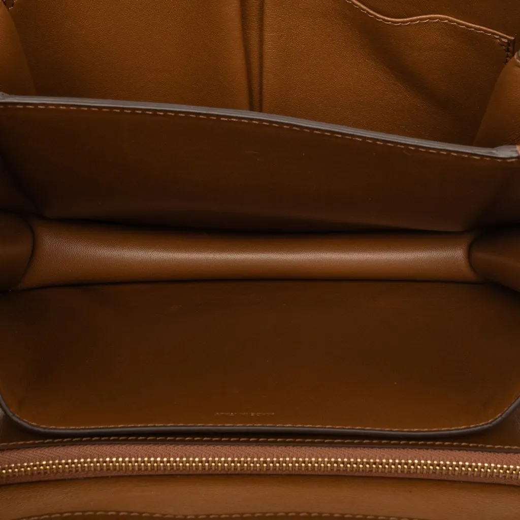 Celine Medium Calfskin Classic Box Brown Leather Very good - Model View