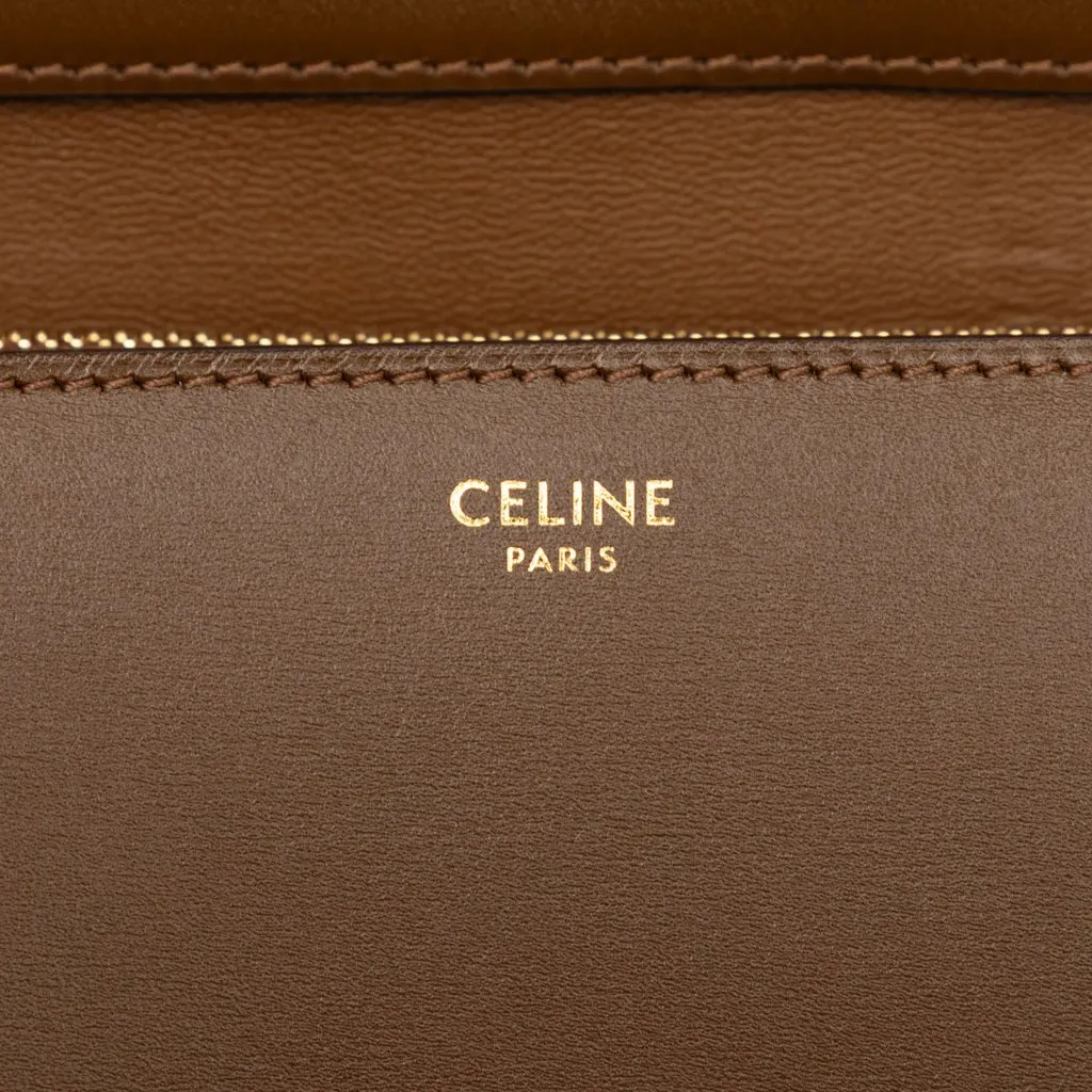 Celine Medium Calfskin Classic Box Brown Leather Very good - Box View