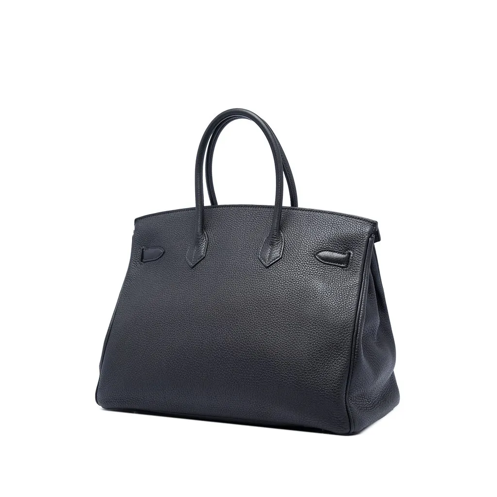 Hermès Togo Birkin Retourne 35 Black Leather Very good - Back View