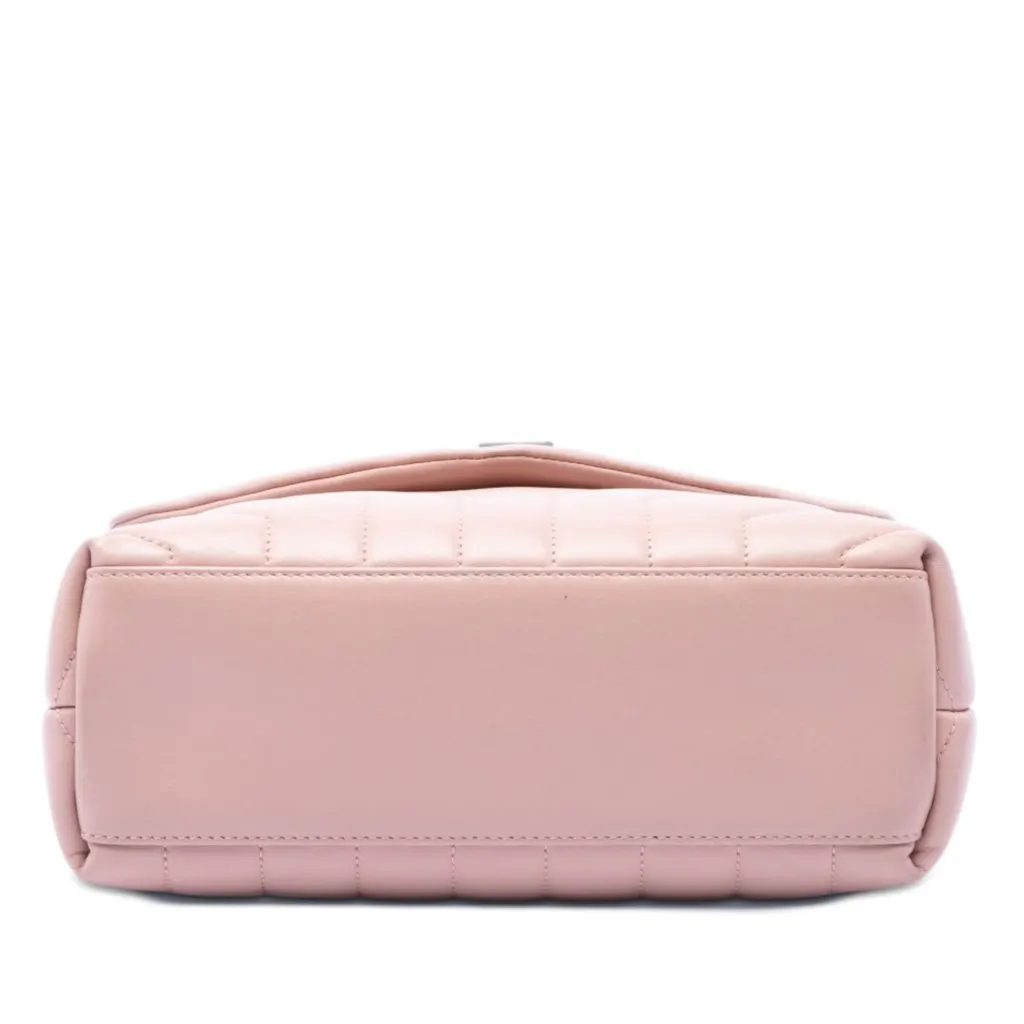Saint Laurent Small Matelasse Calfskin Monogram LouLou Shoulder Bag Pink Leather Very good - Inside View