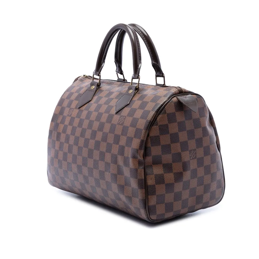 Louis Vuitton Damier Ebene Speedy 30 Brown Very good - Back View