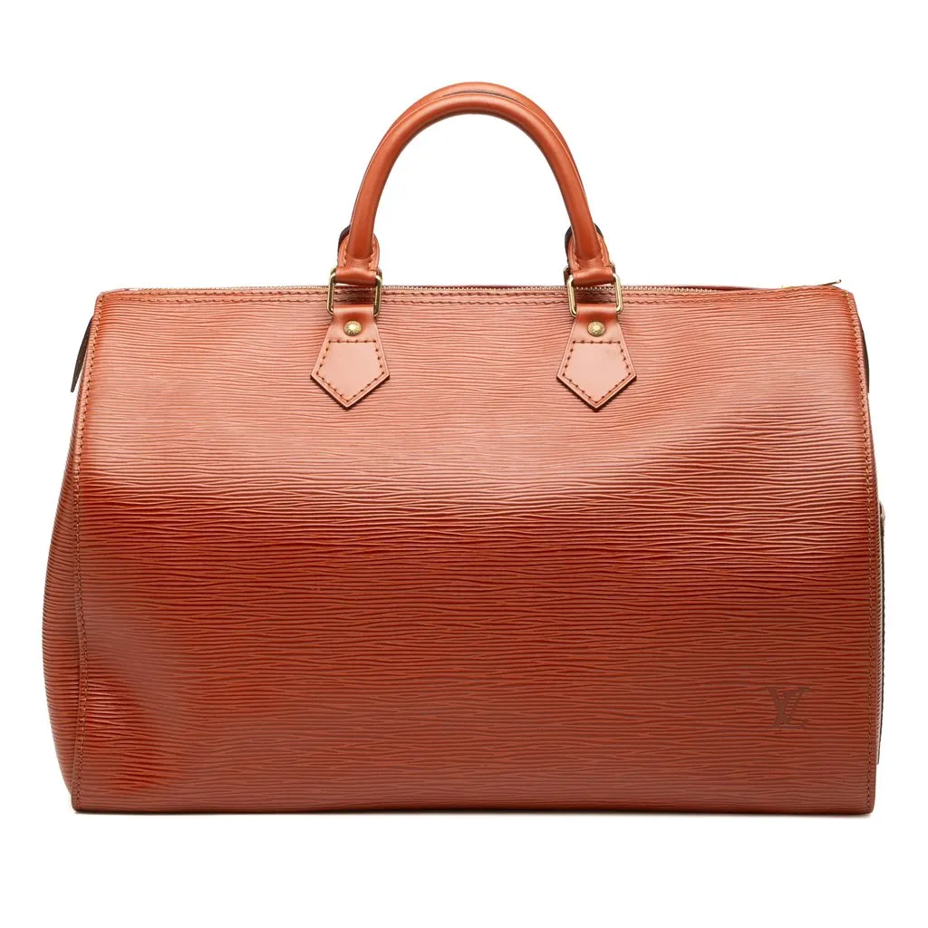 Louis Vuitton Epi Speedy 40 Brown Leather Good - Front View