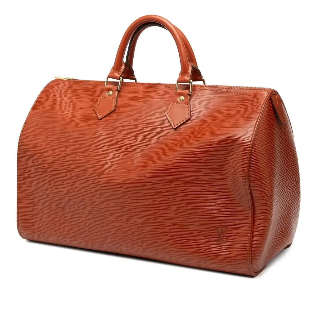 Louis Vuitton Epi Speedy 40 Brown Leather Good - Back View