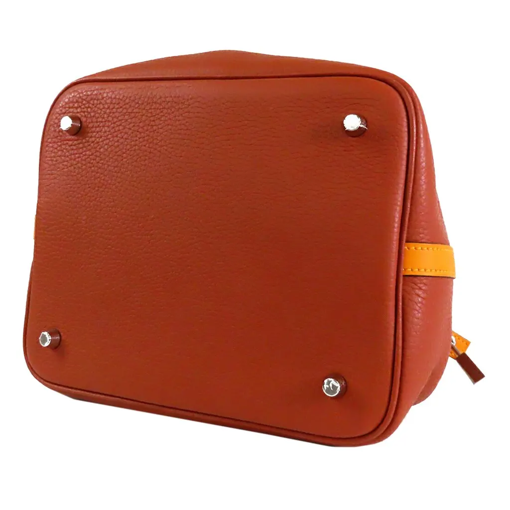Hermès Bicolor Clemence and Swift Picotin Lock 22 Orange Leather Very good - Inside View