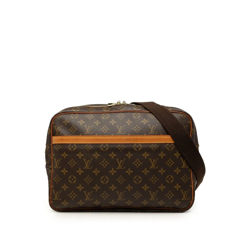 Louis Vuitton Monogram Reporter GM Brown Canvas Very good - Front View