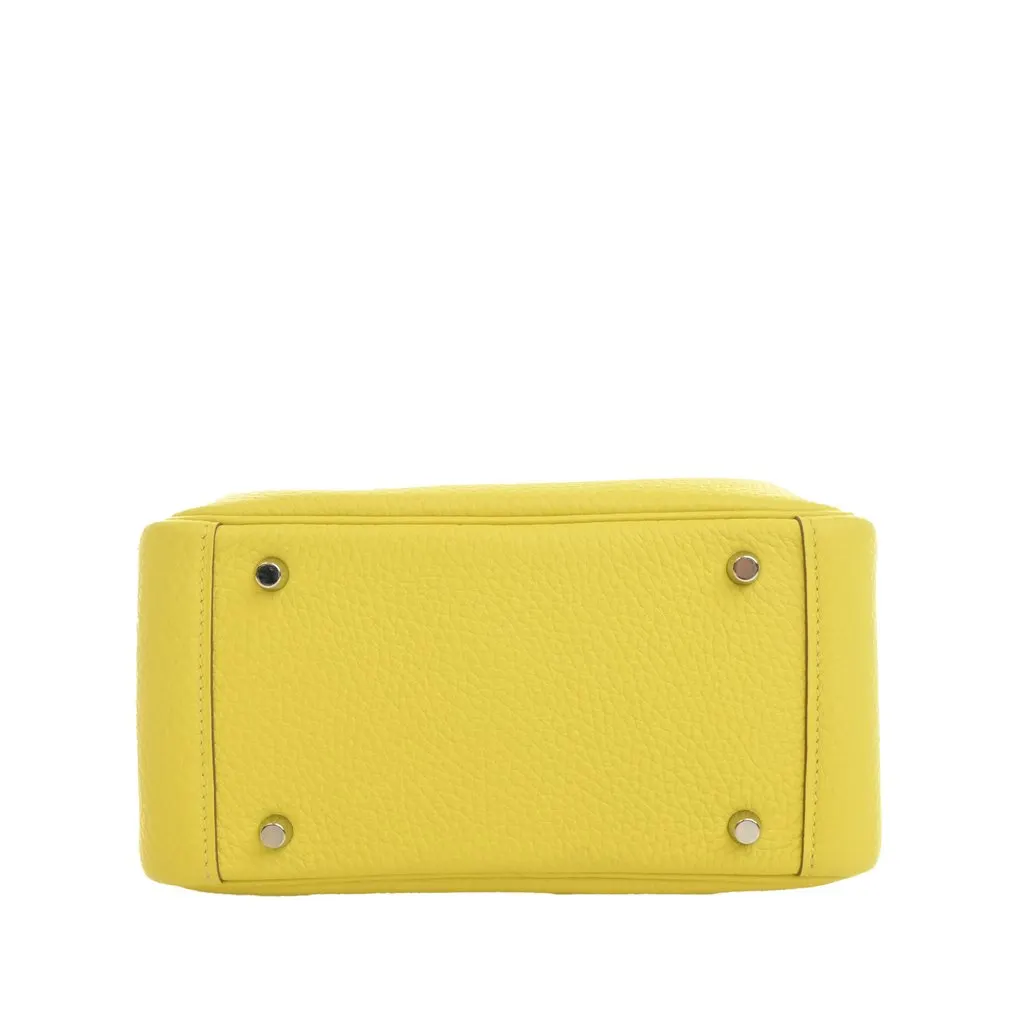 Hermès Mini Clemence Lindy 20 Yellow Leather Good - Inside View