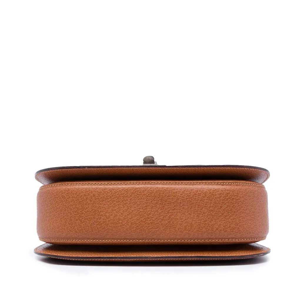Gucci Small Calfskin Bamboo Top Handle Bag Brown Leather Very good - Inside View