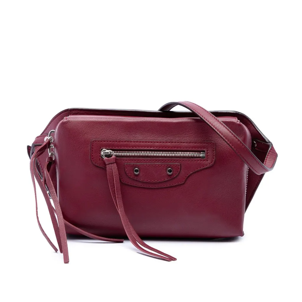 Balenciaga Calfskin Papier Belt Bag Red Leather Very good - Front View