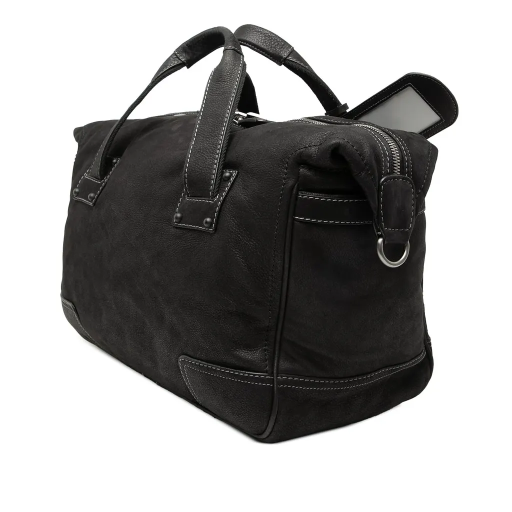Loewe Nubuck Anagram Satchel Black Leather Very good - Back View
