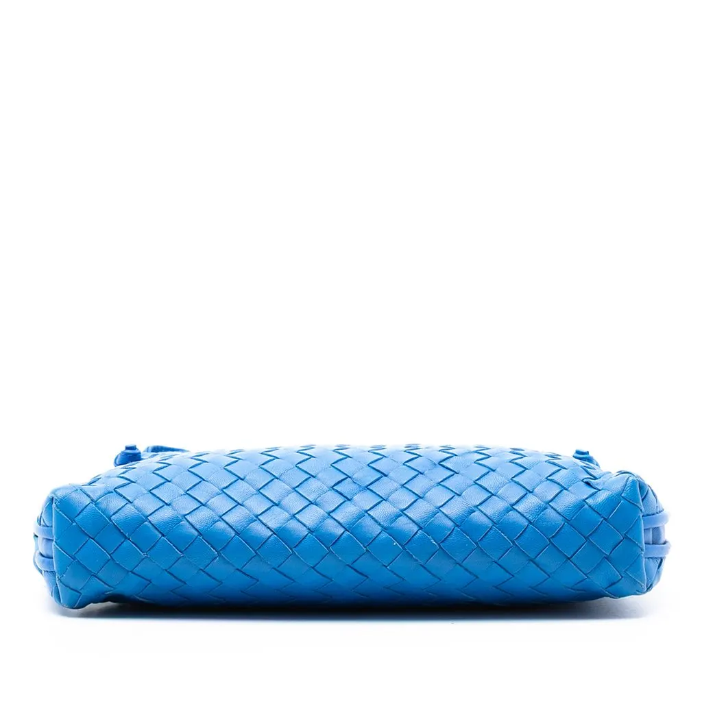 Bottega Veneta Nappa Intrecciato Nodini Crossbody Blue Leather Very good - Inside View