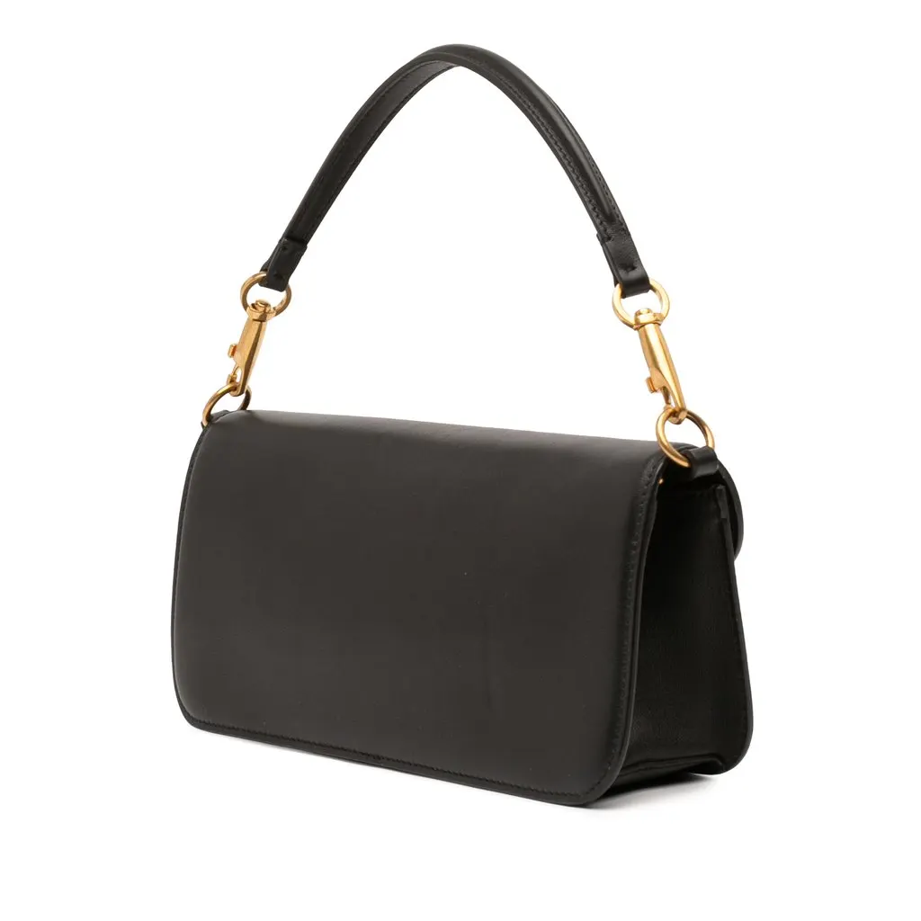 Valentino Calfskin VLogo Loco Satchel Black Leather Very good - Back View