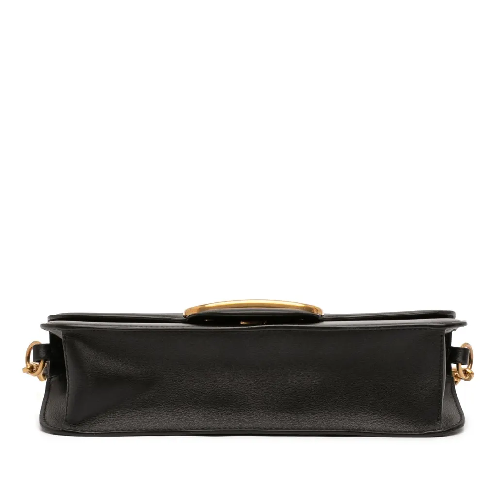 Valentino Calfskin VLogo Loco Satchel Black Leather Very good - Inside View