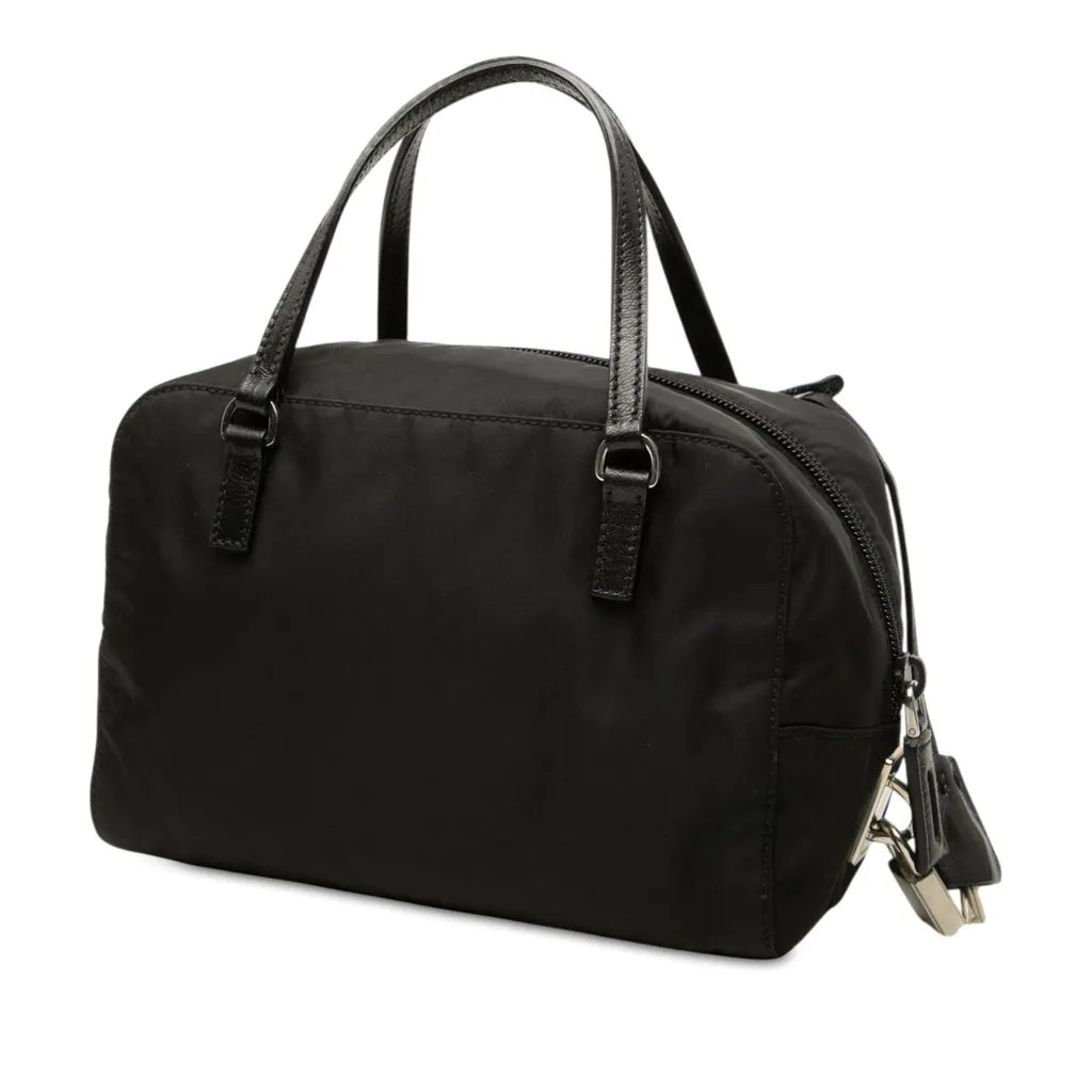 Prada Tessuto Evening Heart Handbag Black Very good - Back View