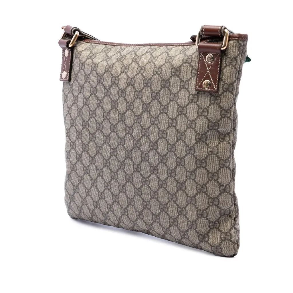 Gucci GG Supreme Web Crossbody Beige Canvas Very good - Back View