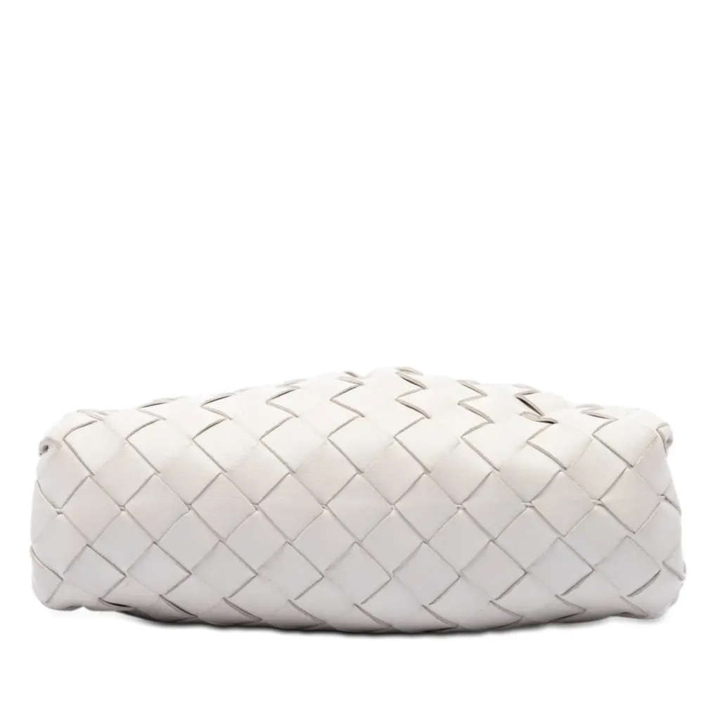 Bottega Veneta Nappa Intrecciato The Mini Pouch Crossbody White Leather Very good - Inside View