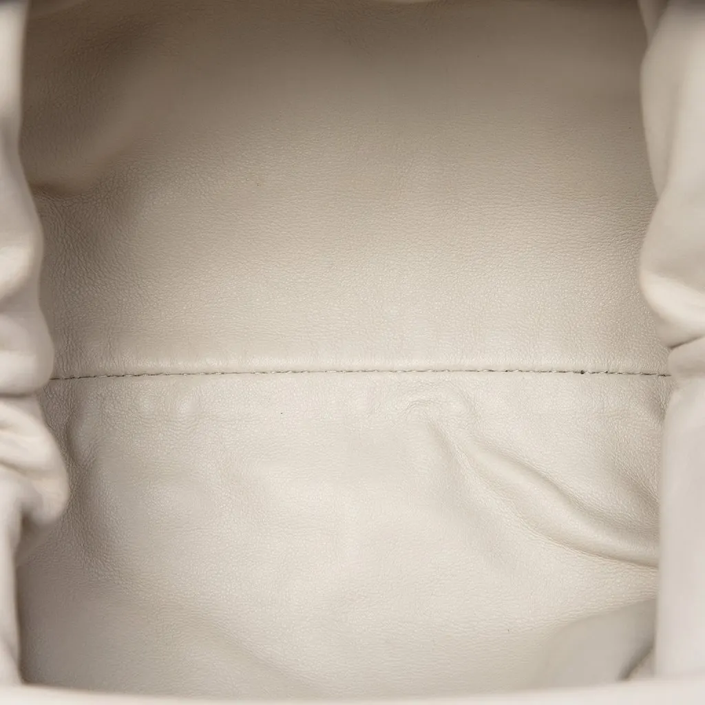 Bottega Veneta Nappa Intrecciato The Mini Pouch Crossbody White Leather Very good - Model View