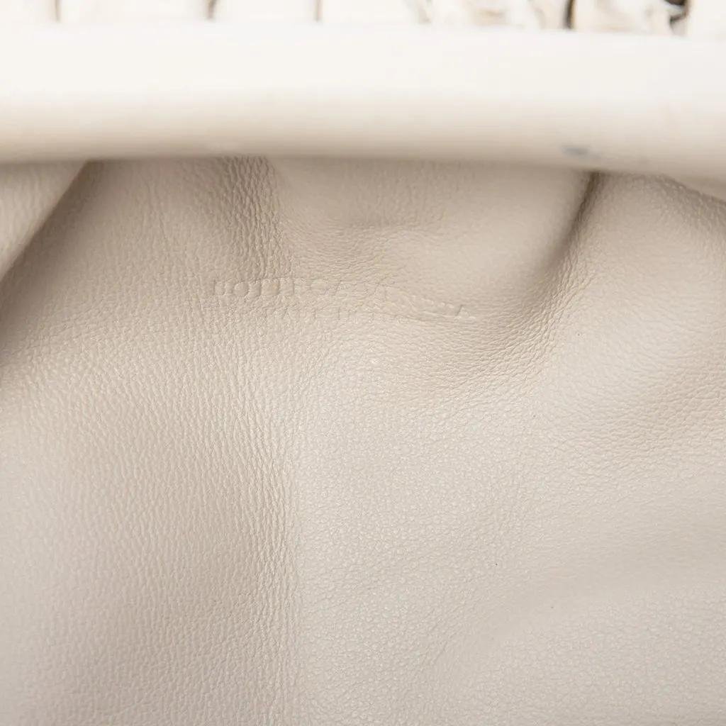 Bottega Veneta Nappa Intrecciato The Mini Pouch Crossbody White Leather Very good - Box View