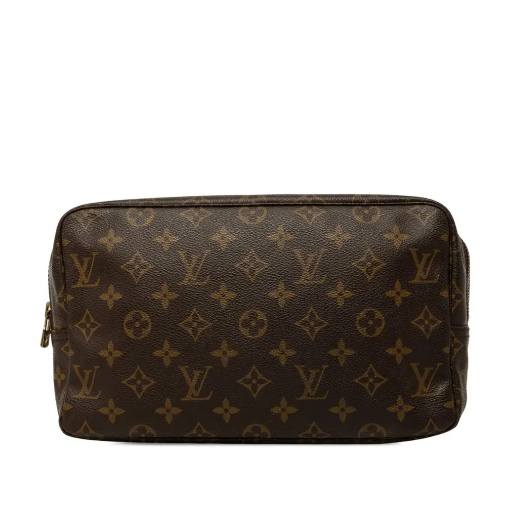 Louis Vuitton Monogram Trousse Toilette 28 Brown Canvas Good - Front View