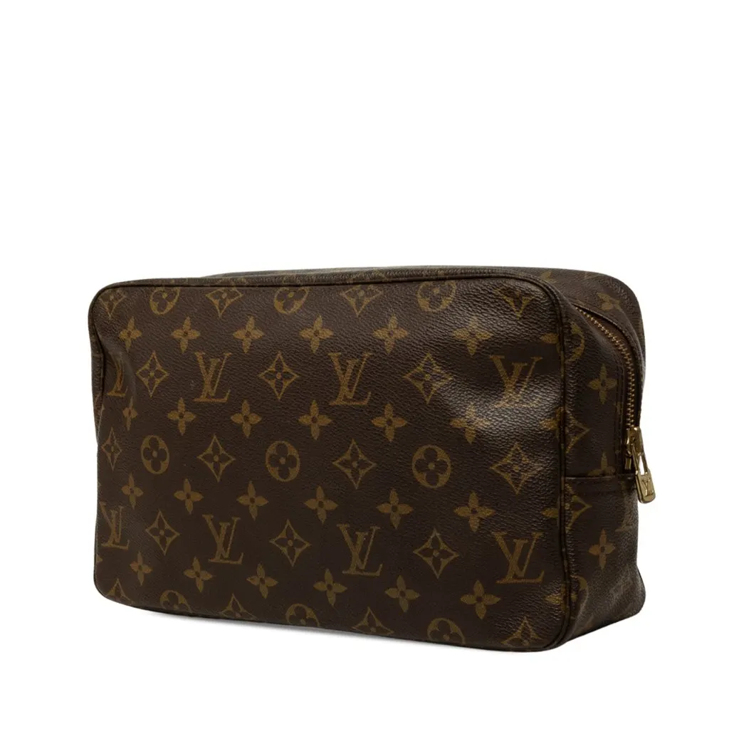Louis Vuitton Monogram Trousse Toilette 28 Brown Canvas Good - Back View