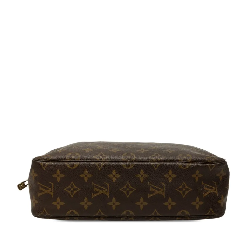 Louis Vuitton Monogram Trousse Toilette 28 Brown Canvas Good - Inside View