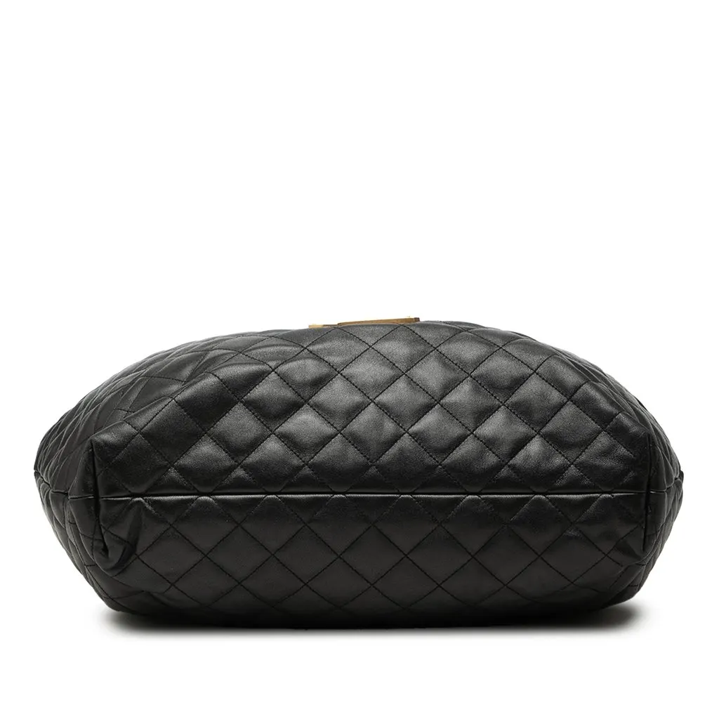 Saint Laurent Maxi Quilted Lambskin Icare Shopping Tote Black Leather Very good - Inside View