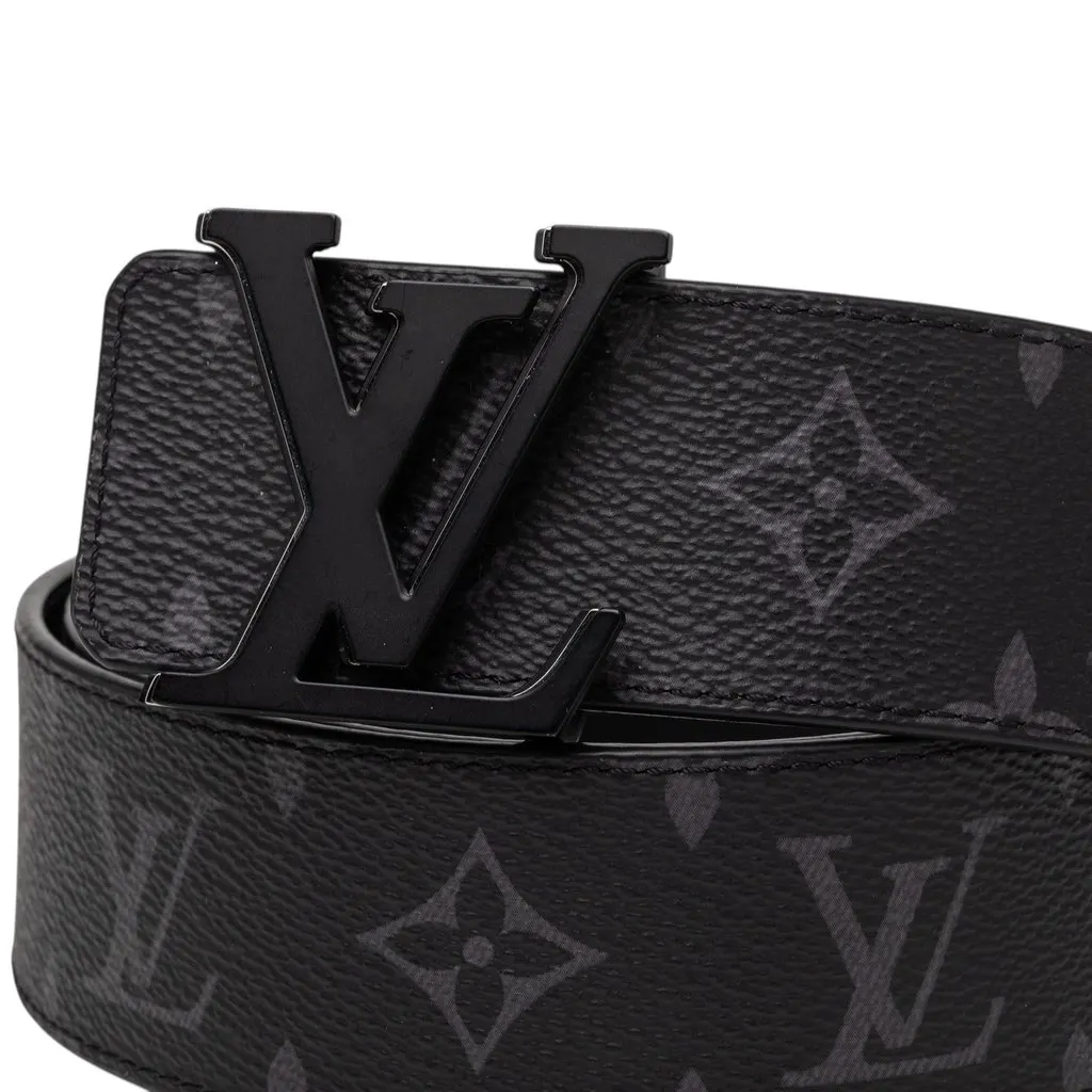 Louis Vuitton Monogram Eclipse LV Initiales Reversible Belt Black Very good - Model View