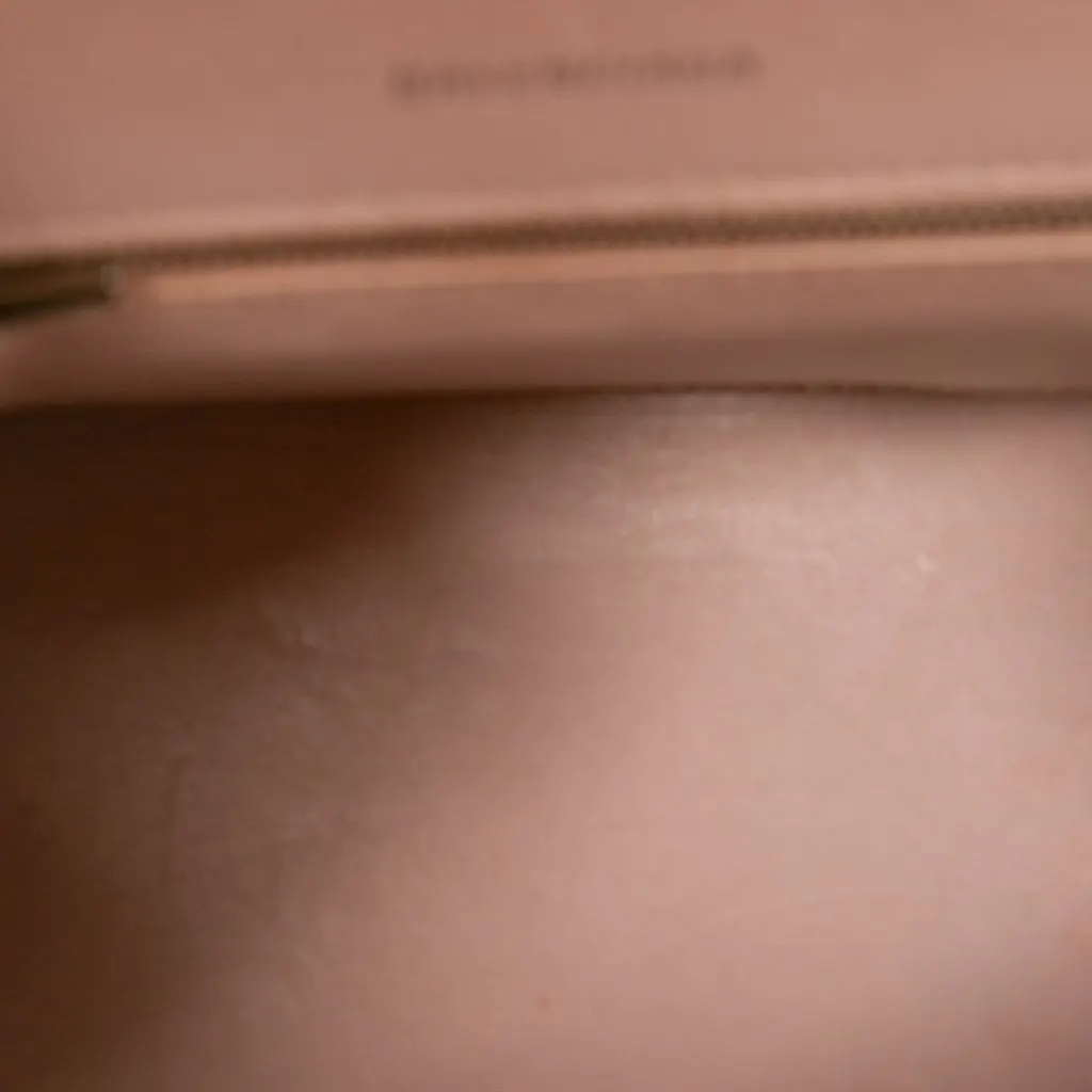 Balenciaga Small Leather Hourglass Top Handle Bag Beige Leather Good - Model View