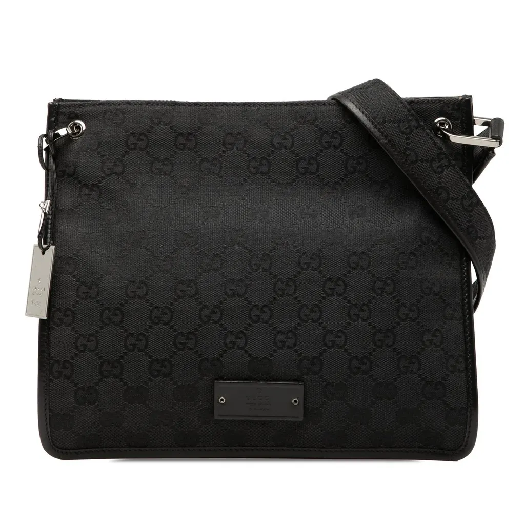 Gucci GG Canvas Crossbody Black Very good - Front View