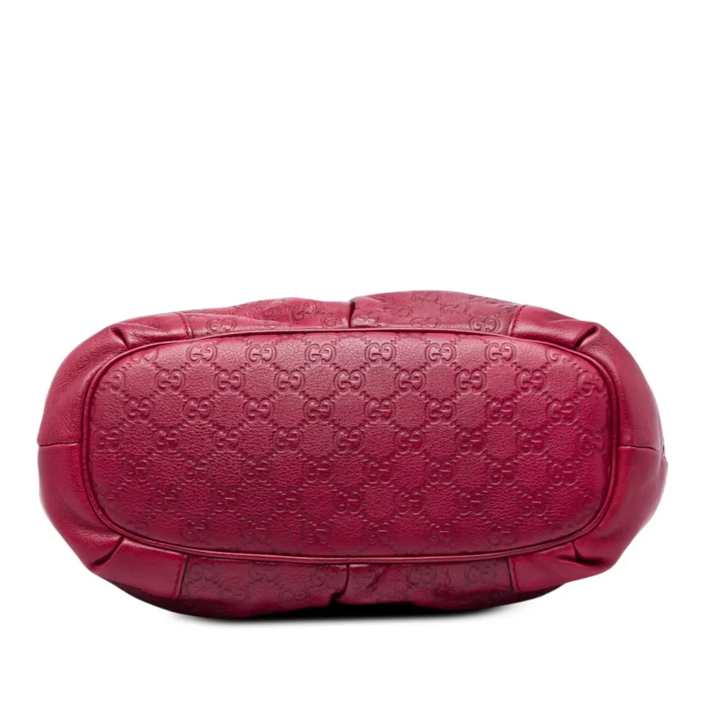 Gucci Guccissima Sukey Satchel Red Leather Very good - Inside View