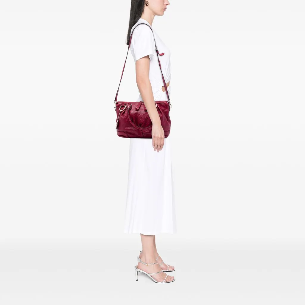 Gucci Guccissima Sukey Satchel Red Leather Very good - Box View