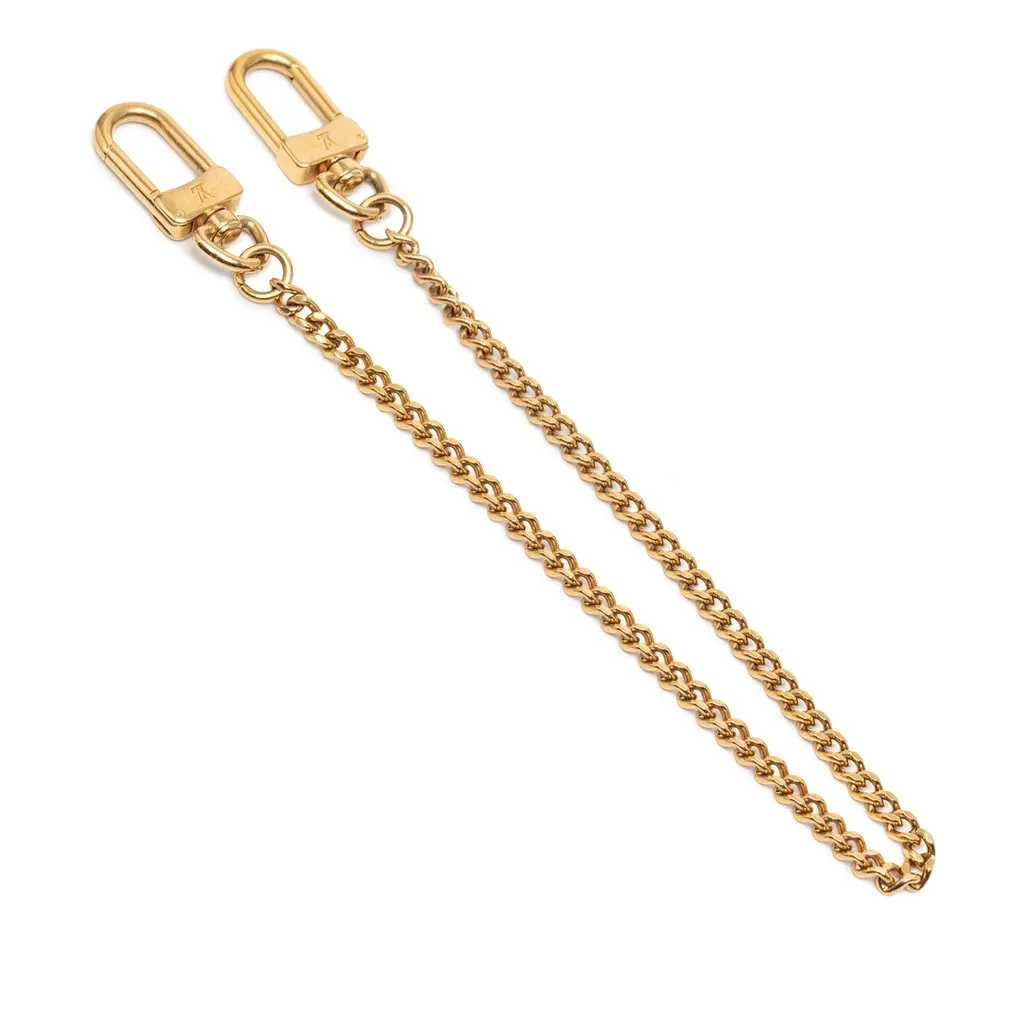 Louis Vuitton Gold Plated Chain Link Bag Strap Gold Metal Very good - Back View